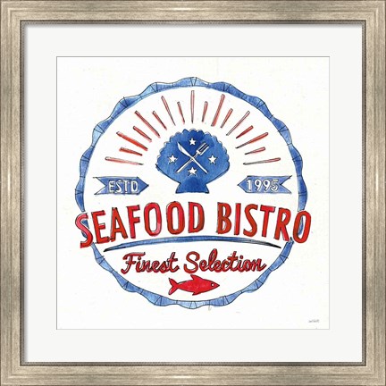 Framed Seafood Shanty VII Print
