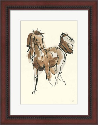 Framed Sketchy Horse VI Print