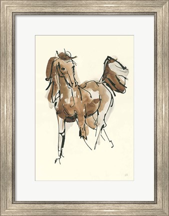 Framed Sketchy Horse VI Print