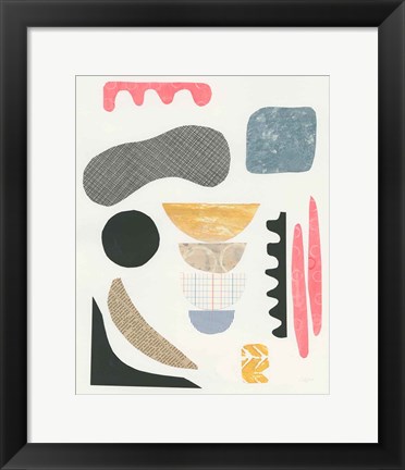 Framed Mixed Shapes I Print