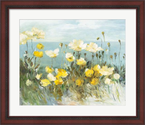 Framed Field of Poppies Bright Crop Print
