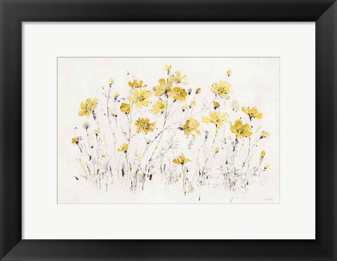 Framed Wildflowers I Bright Yellow Print