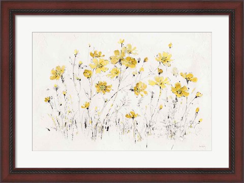 Framed Wildflowers I Bright Yellow Print