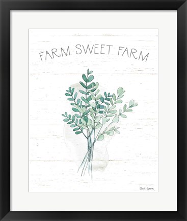 Framed Farmhouse Cotton V Print