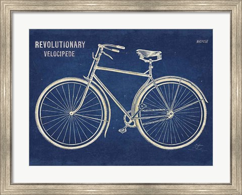 Framed Blueprint Bicycle v2 Print