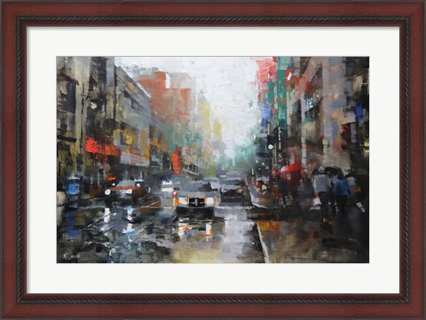 Framed Montreal Rain Print