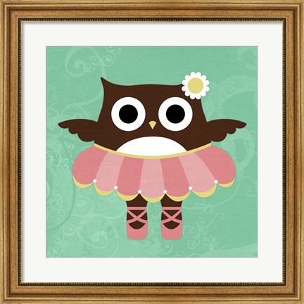Framed Ballerina Owl Print