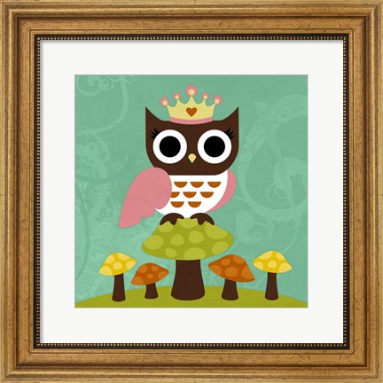 Framed Princess Owl Print