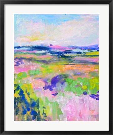 Framed Colourful Land I Print
