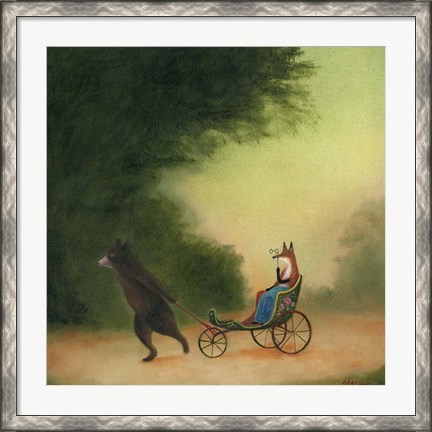 Framed La Passeggiata of the Lady Dowager Print