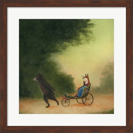 Framed La Passeggiata of the Lady Dowager Print