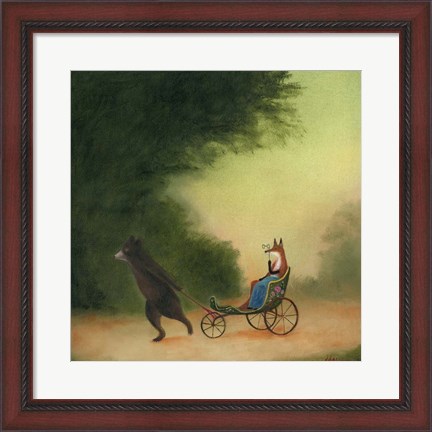 Framed La Passeggiata of the Lady Dowager Print