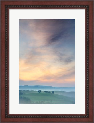 Framed Capella di Vitaleta at Dawn - Tuscany II Print