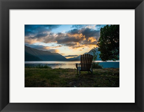 Framed Crescent Lake Chair Print