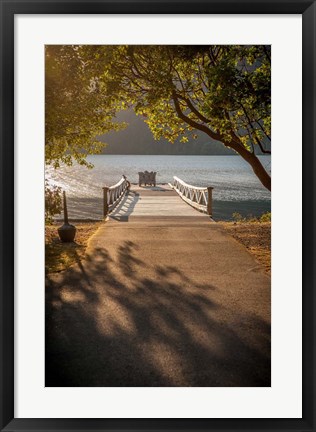 Framed Crescent Lake Pier Print