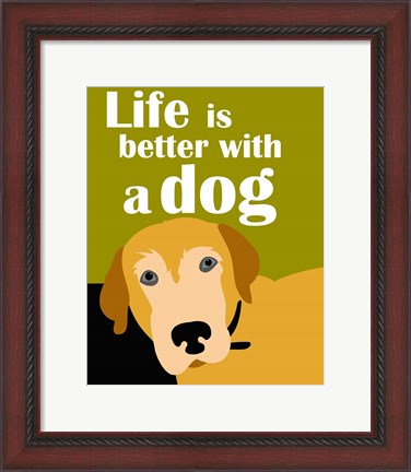 Framed Life is Better with a Dog Print