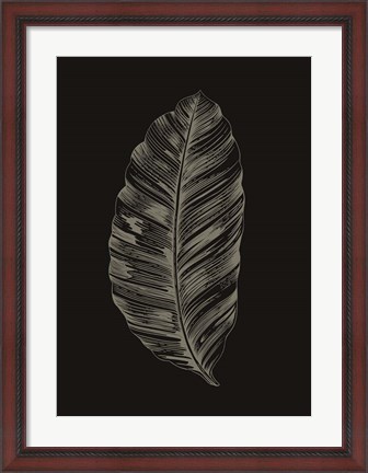 Framed Black Leaf Print