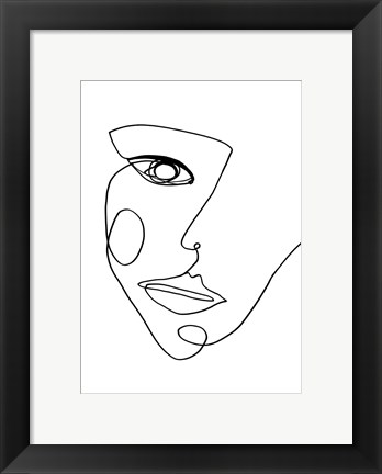 Framed Face Line 2 Print