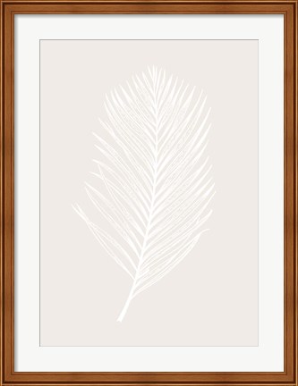 Framed White Leaf Print