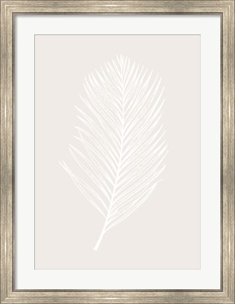 Framed White Leaf Print