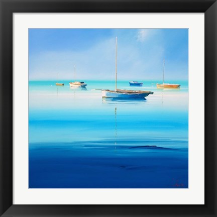 Framed Blue Couta Print