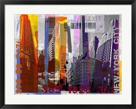 Framed New York Sky Urban Print