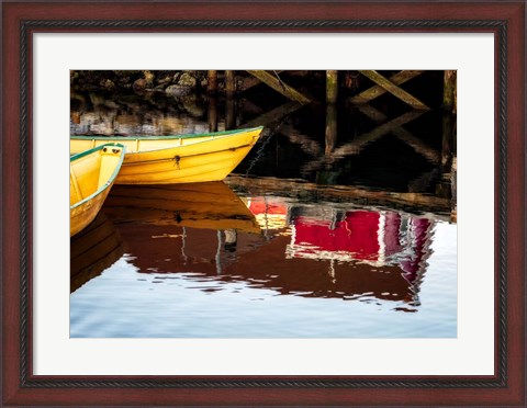 Framed Dories and Reflection Print
