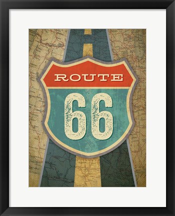 Framed Route 66 Print