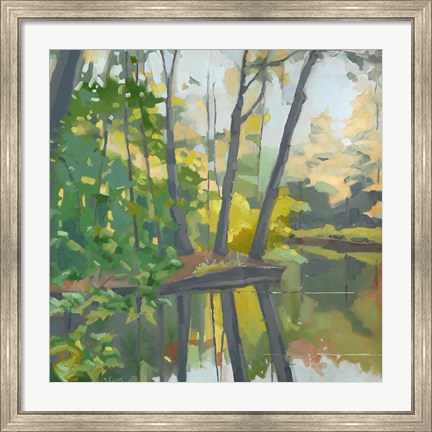 Framed Wooded Pond Print
