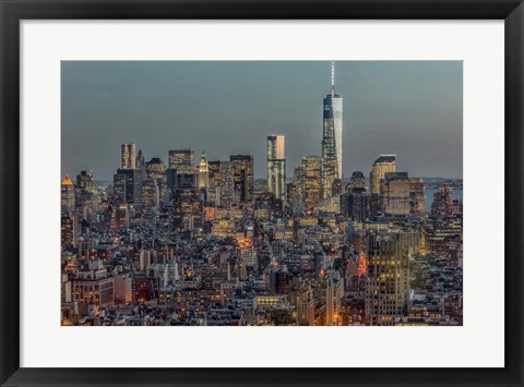 Framed Downtown Skyline 12 Print