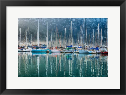 Framed Hout Bay Harbor, Hout Bay South Africa Print