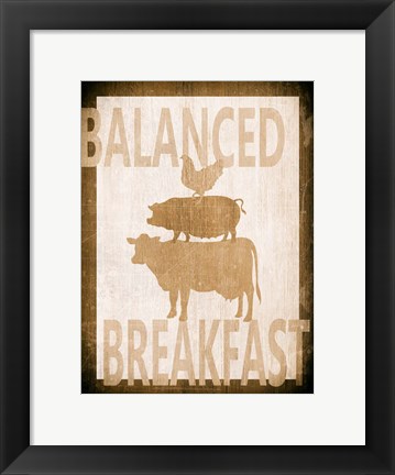 Framed Balanced Breakfast Two Print