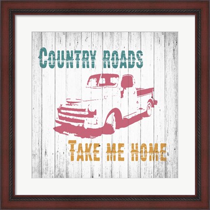 Framed Country Roads Print
