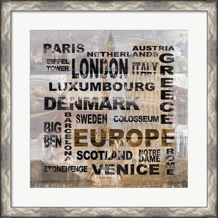 Framed Europe Print