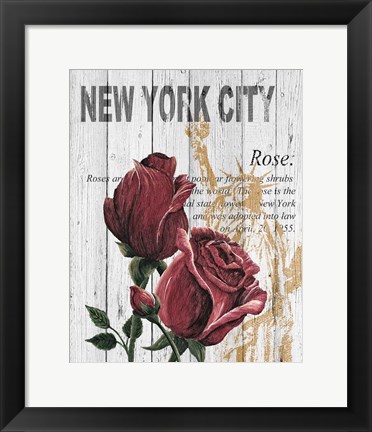 Framed New York Roses Print