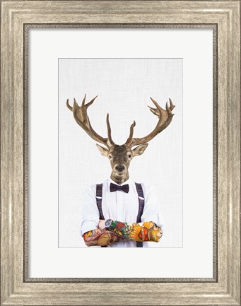 Framed Deer Man Print