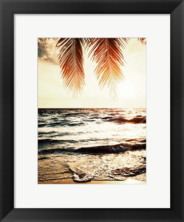 Framed Night Beach Print