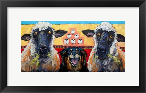 Framed Ewe Dog Ewe Print