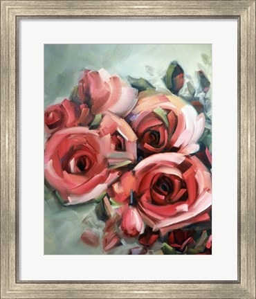 Framed Amid Scent of Roses Print