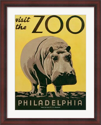 Framed Visit the Zoo Print