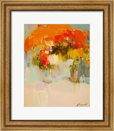 Framed Vase of Yellow Flowers 2 Print