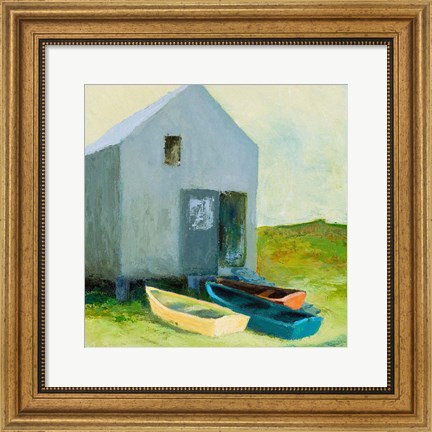 Framed Boat House Print