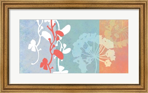 Framed Coral Flowers Print