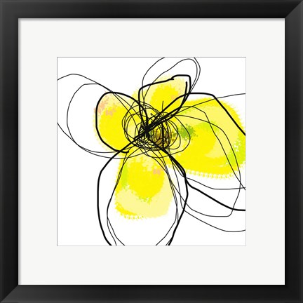 Framed Yellow Petals Three Print