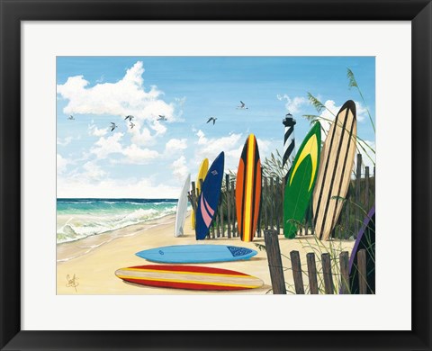 Framed Surf Boards Print