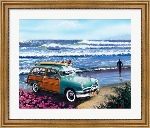 Framed Surf City Print