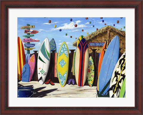 Framed Surf Shack Print