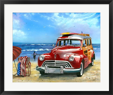 Framed Surfin&#39; USA Print