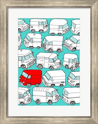 Framed Odd Ones - Red Van Print