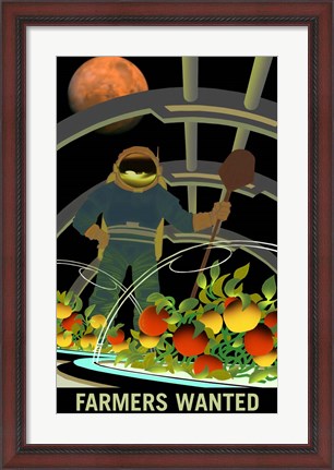 Framed Farmers Wanted Print